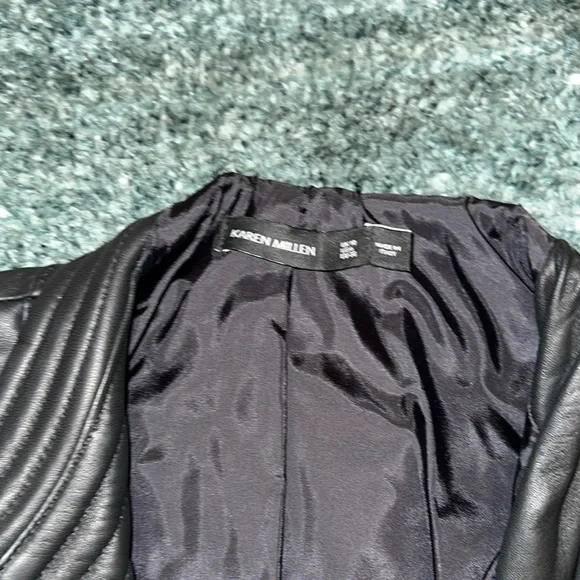 Karen millen Black Leather Jacket - Picture 3 of 5